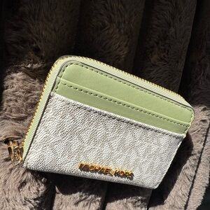 Michael Kors Green and Gray Wallet